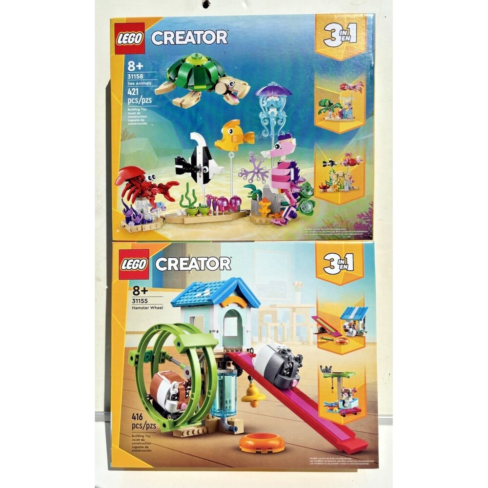 Lot of 2 lego creator 3 in 1 Building Sets (31155 & 31158), New + Free Shipping